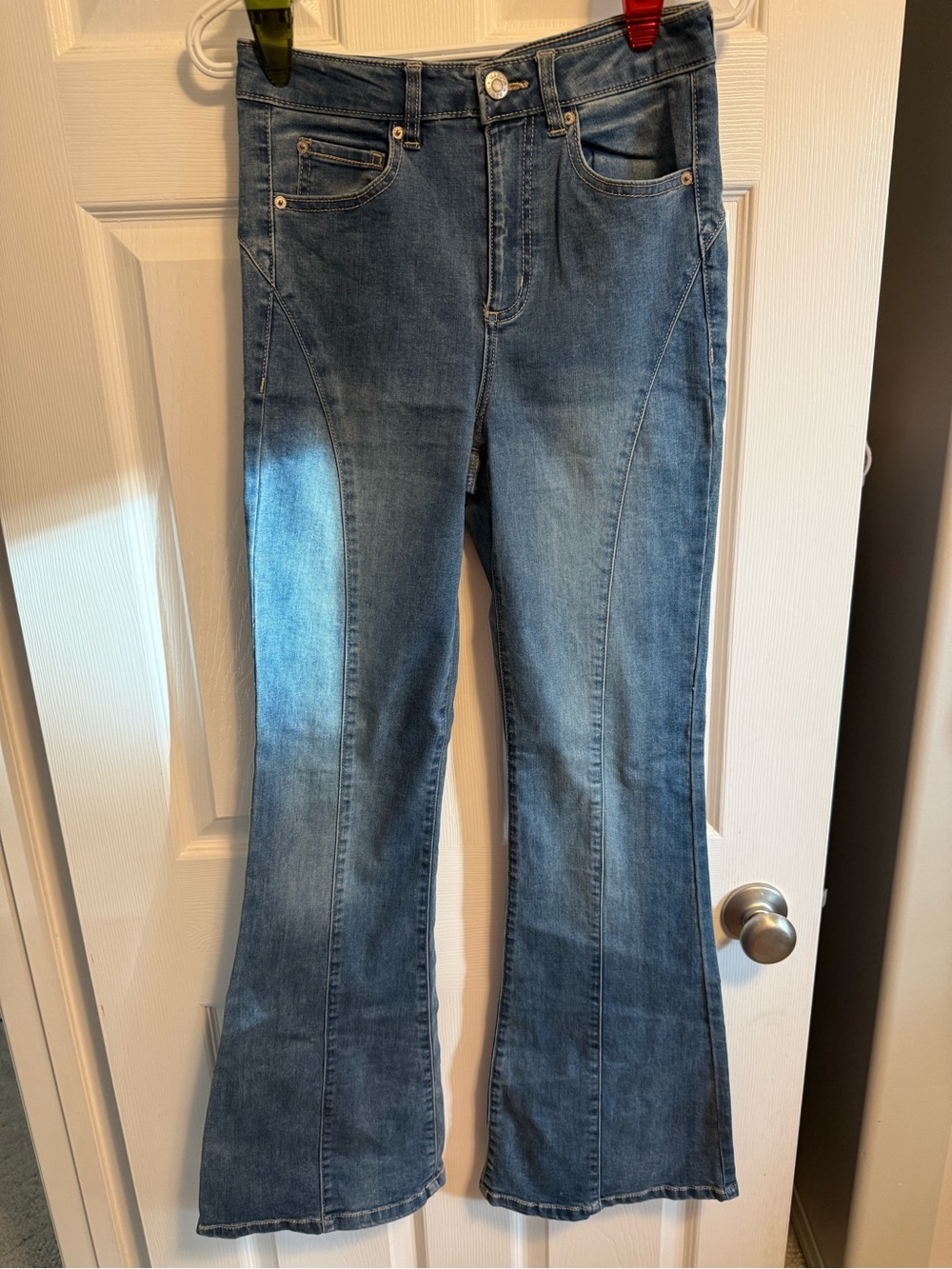 Garage Medium Blue Flare Jeans - Size 7